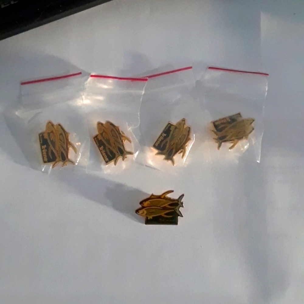 Vintage Berkley Trilene Cap or Lapel Pins Lot of  5